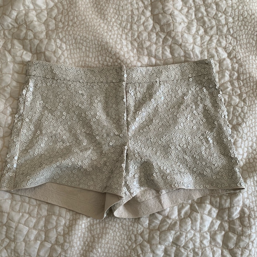 EXPRESS Sequin high rise shorts